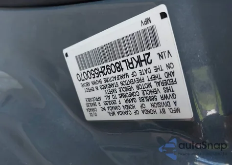 2002 Honda Odyssey Ex-L из США, поврежденный, VIN 2HKRL18092H550070